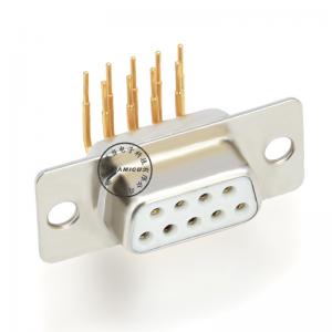 d type 9 pin d-sub female 90 degree electrical connector