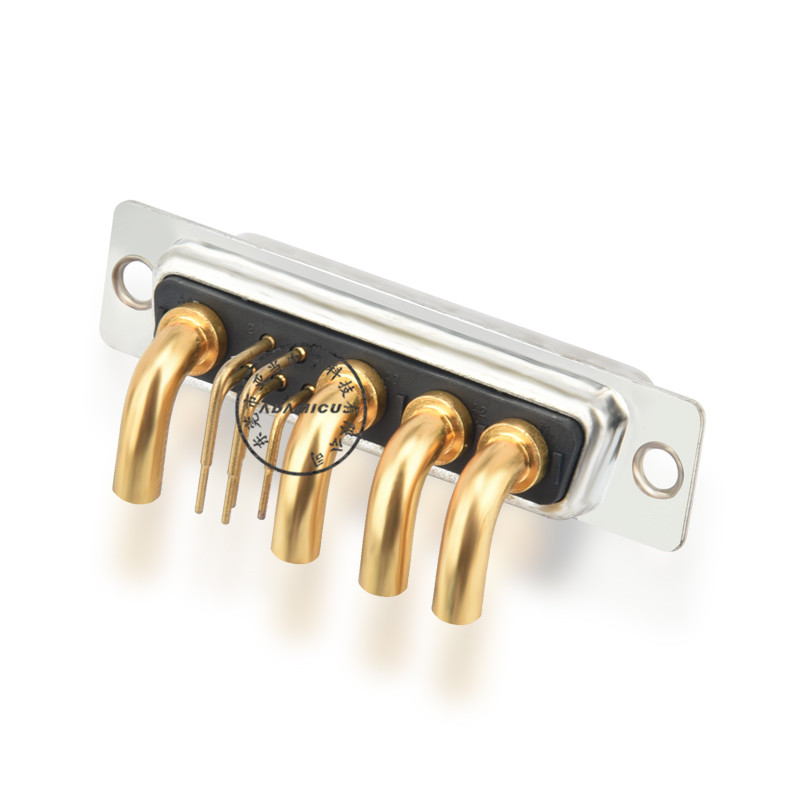 right angle high power male  9w4 d-sub connector for PCB