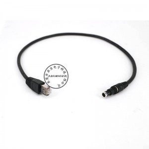 RJ45 waterproof circular industrial camera cable